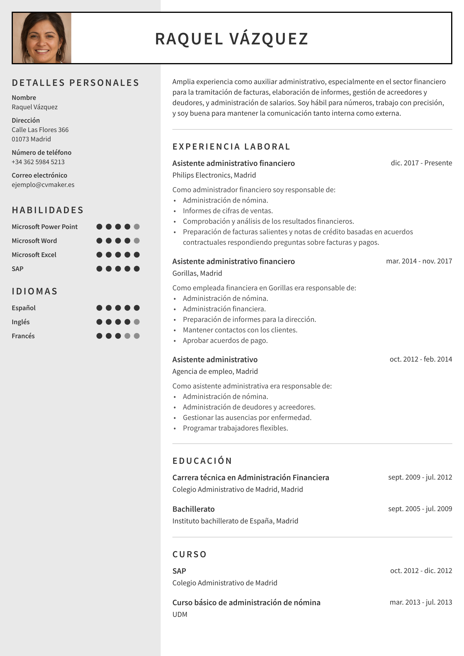 Plantilla De Cv Word Plantillas de Currículum para un CV profesional - CVMaker.es