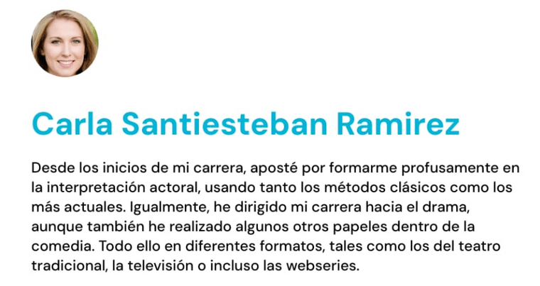 perfil actoral ejemplos perfil actoral ejemplo